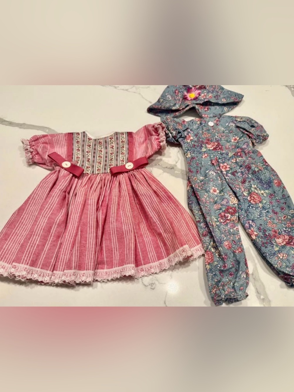 American Girl Doll Clothes Kirsten Birthday Dress and Floral Romper Set